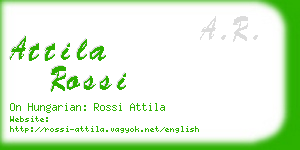 attila rossi business card